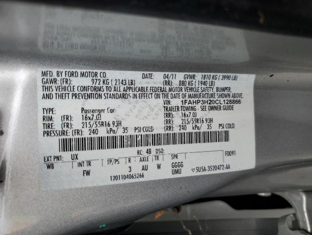 2012 Ford Focus Sel VIN: 1FAHP3H20CL128866 Lot: 53705634