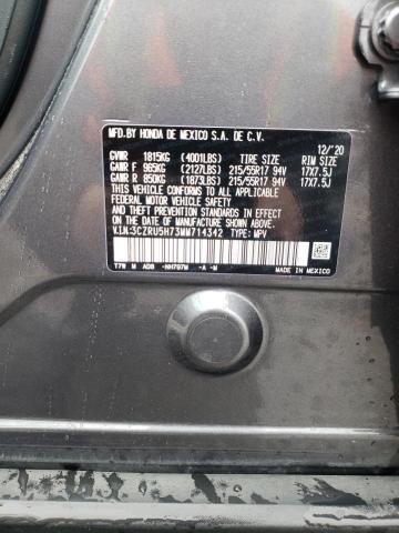 2021 Honda Hr-V Exl VIN: 3CZRU5H73MM714342 Lot: 55168944
