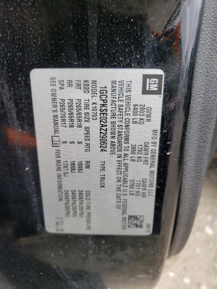 1GCPKSE02AZ290624 2010 Chevrolet Silverado K1500 Lt