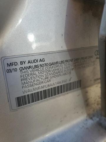 2010 Audi A4 Premium Plus VIN: WAUWFAFL8AA146350 Lot: 56021794