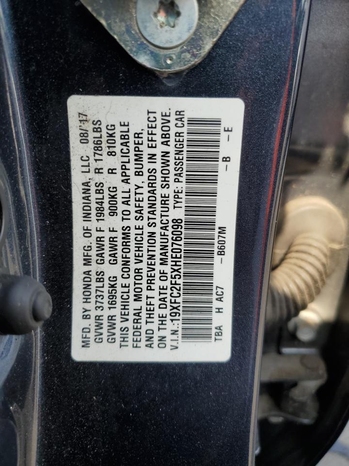 19XFC2F5XHE076098 2017 Honda Civic Lx