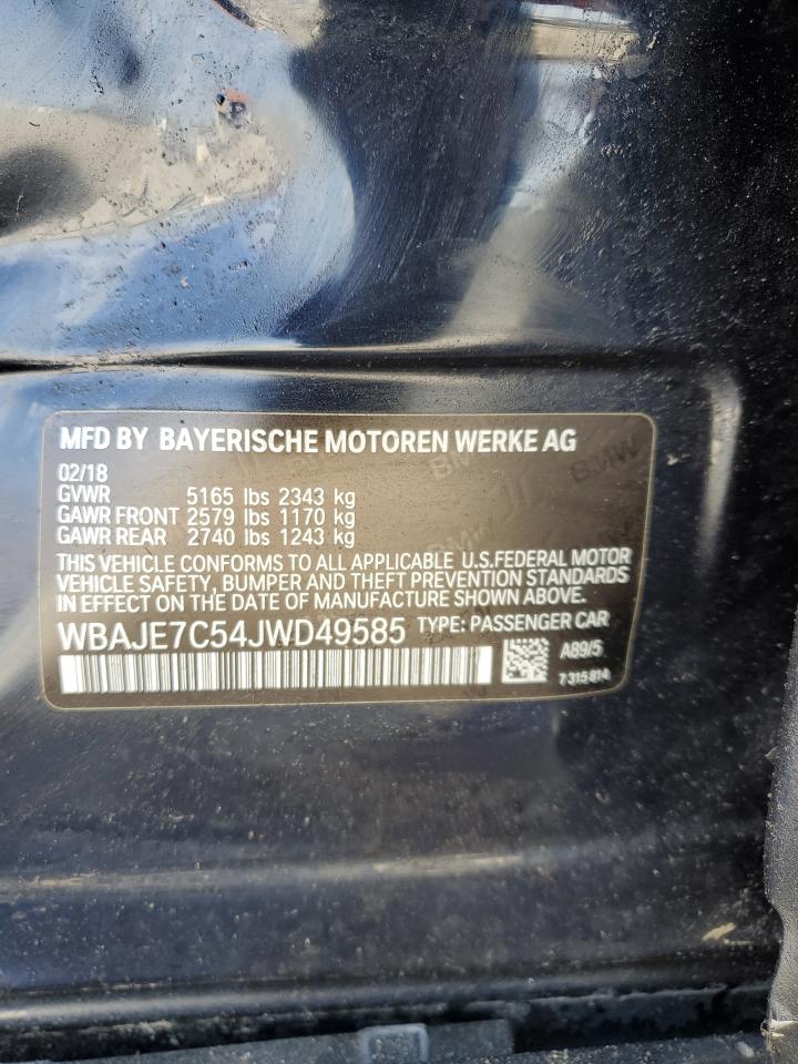 WBAJE7C54JWD49585 2018 BMW 540 Xi