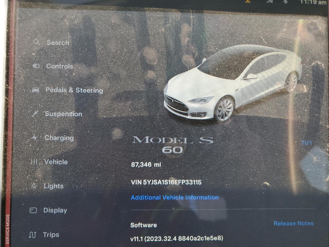 2014 Tesla Model S vin: 5YJSA1S16EFP33115