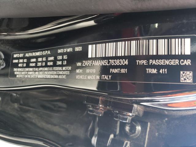 2020 Alfa Romeo Giulia VIN: ZARFAMAN5L7638304 Lot: 57050164