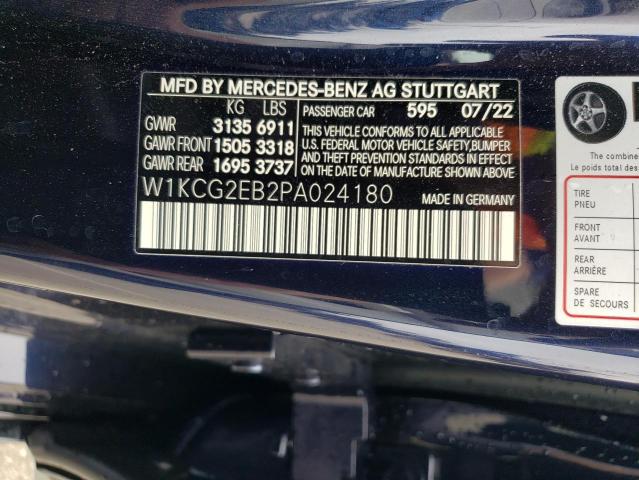 2023 Mercedes-Benz Eqs Sedan 450 4Matic VIN: W1KCG2EB2PA024180 Lot: 55676994