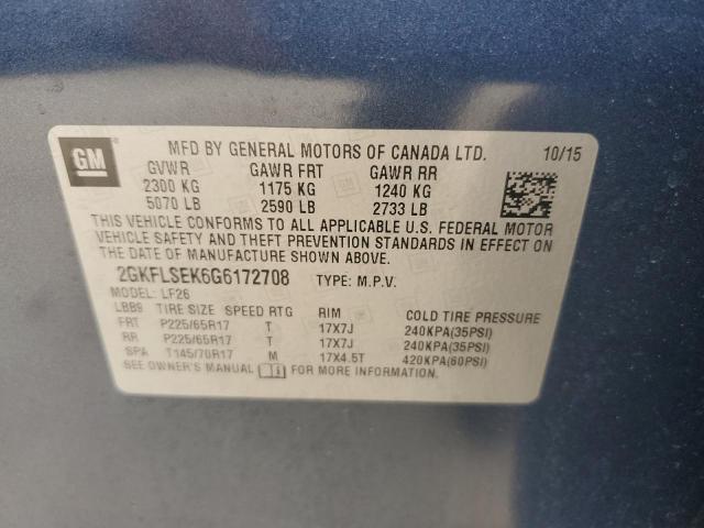 2016 GMC Terrain Sle VIN: 2GKFLSEK6G6172708 Lot: 52841474