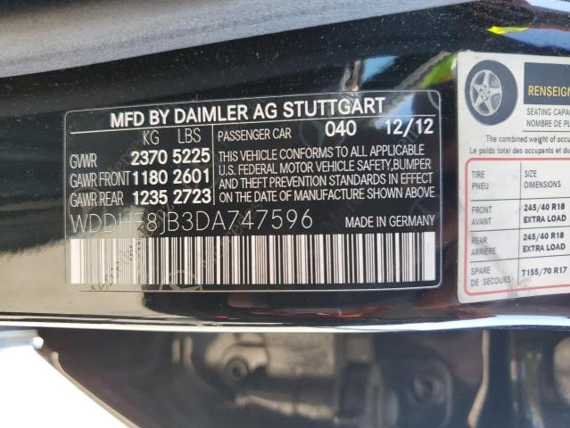 2013 Mercedes-Benz E 350 4Matic VIN: WDDHF8JB3DA747596 Lot: 55769414