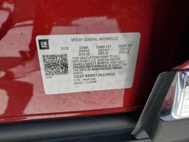 2018 Chevrolet Bolt Ev Premier VIN: 1G1FX6S07J4110911 Lot: 54315614