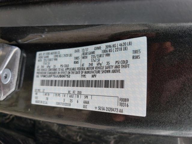 2018 FORD ESCAPE S - 1FMCU0F70JUB06752