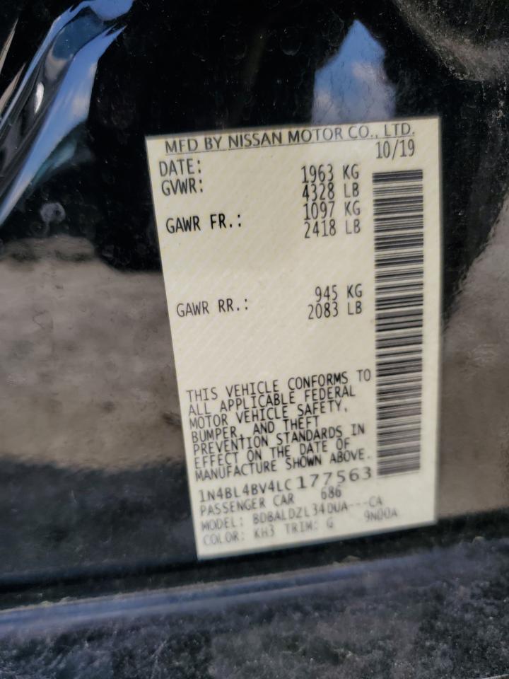 1N4BL4BV4LC177563 2020 Nissan Altima S