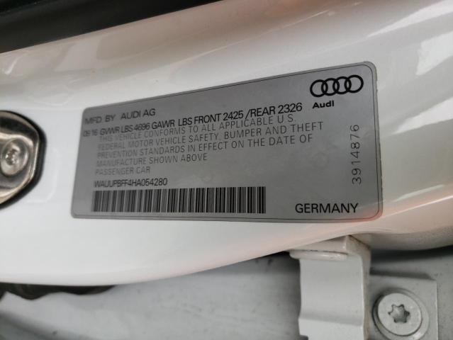 2017 Audi A3 E-Tron Premium VIN: WAUUPBFF4HA054280 Lot: 54023604