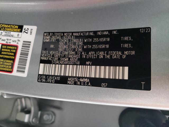 2024 TOYOTA GRAND HIGH - 5TDACAB56RS007748
