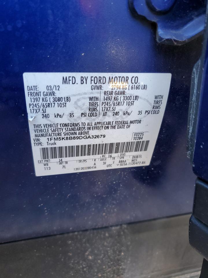 1FM5K8B89DGA32679 2013 Ford Explorer