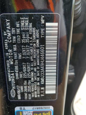 2017 Hyundai Tucson Limited VIN: KM8J33A49HU446601 Lot: 55559414