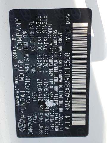 2024 HYUNDAI KONA SE - KM8HACAB2RU115508
