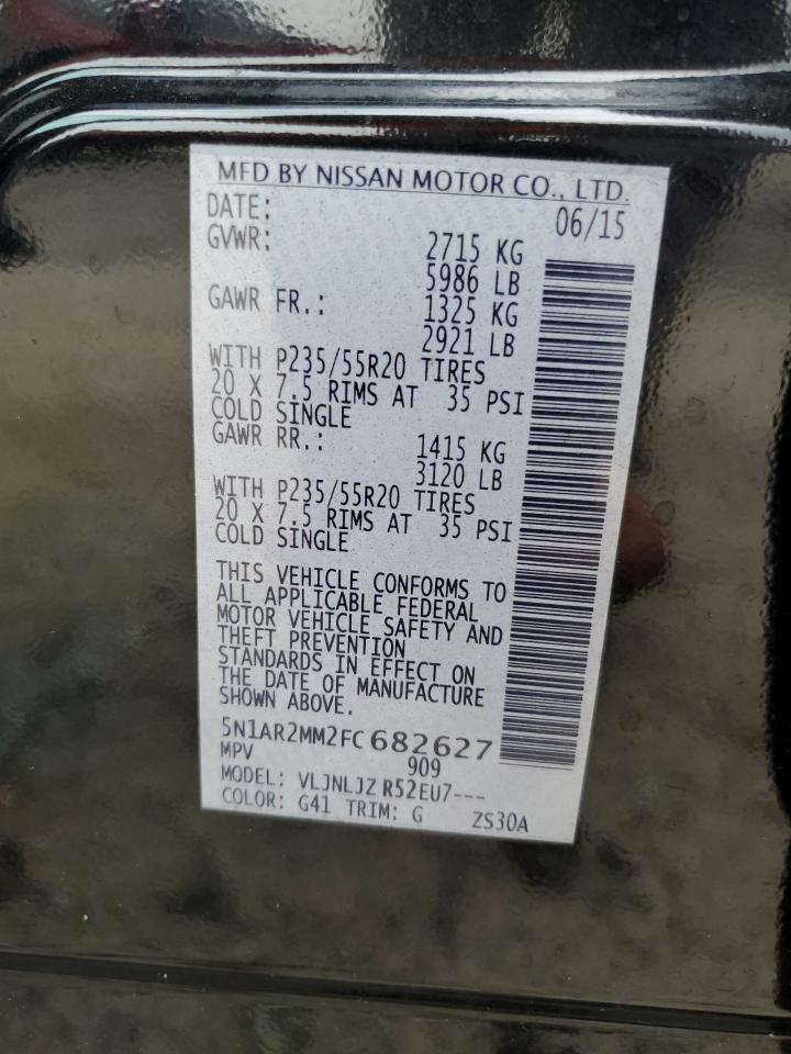 5N1AR2MM2FC682627 2015 Nissan Pathfinder S