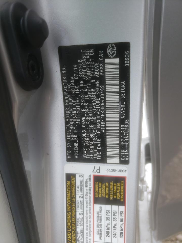 4T4BF1FK9ER430469 2014 Toyota Camry L