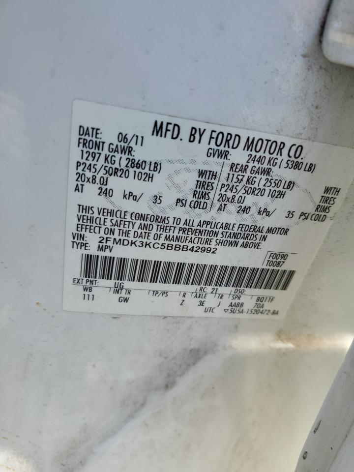 2FMDK3KC5BBB42992 2011 Ford Edge Limited
