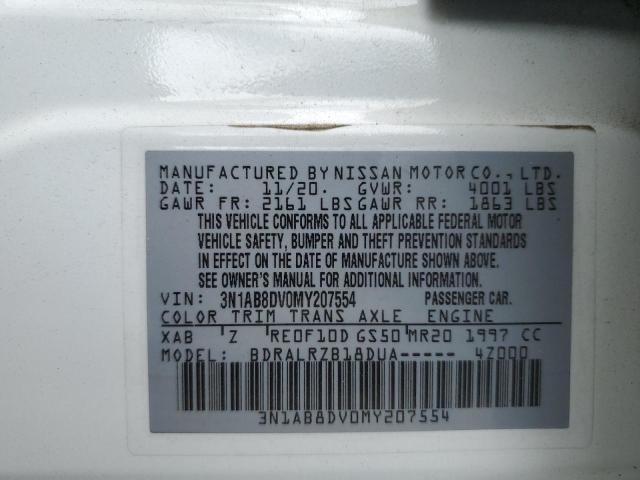 2021 Nissan Sentra Sr VIN: 3N1AB8DV0MY207554 Lot: 53243274