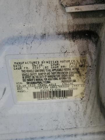 2010 Nissan Sentra 2.0 VIN: 3N1AB6AP0AL711394 Lot: 57068034