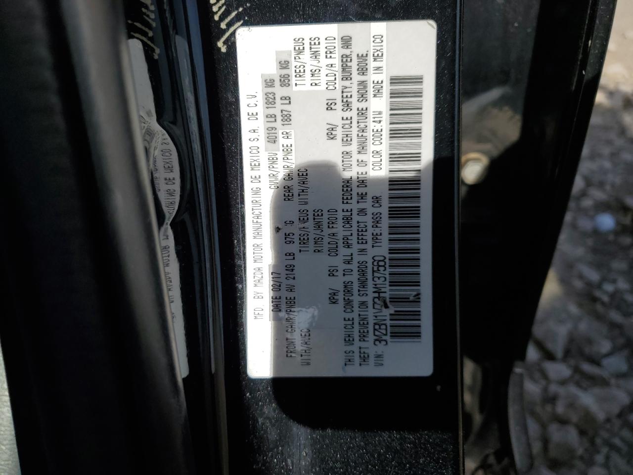 3MZBN1V73HM137560 2017 Mazda 3 Touring