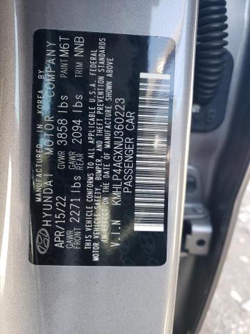 2022 HYUNDAI ELANTRA LI - KMHLP4AGXNU360223