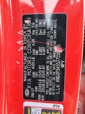 2018 Kia Soul + VIN: KNDJP3A55J7558690 Lot: 55361044