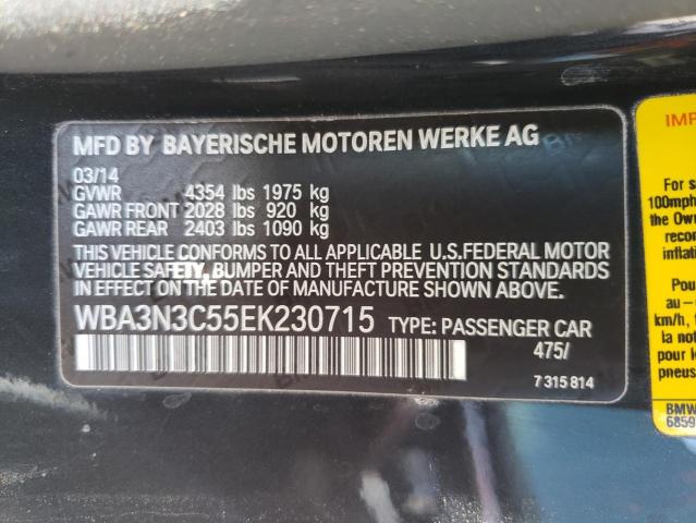 VIN WBA3N3C55EK230715 2014 BMW 4 Series, 428 I no.12