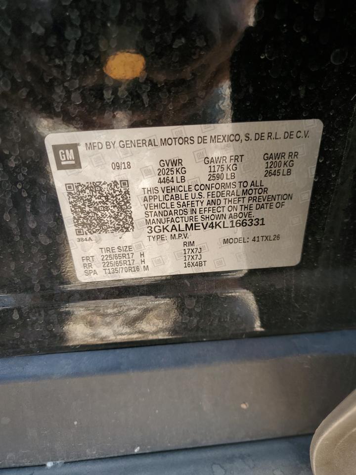 3GKALMEV4KL166331 2019 GMC Terrain Sle