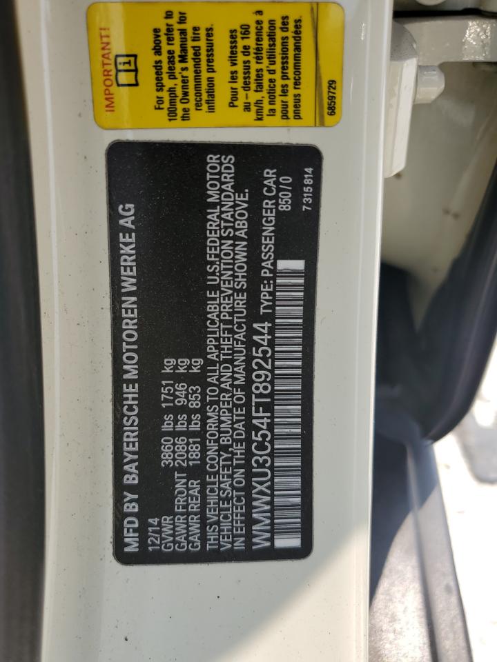 WMWXU3C54FT892544 2015 Mini Cooper S