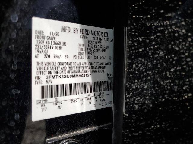 2021 Ford Mustang Mach-E Premium VIN: 3FMTK3SU0MMA02127 Lot: 56091414