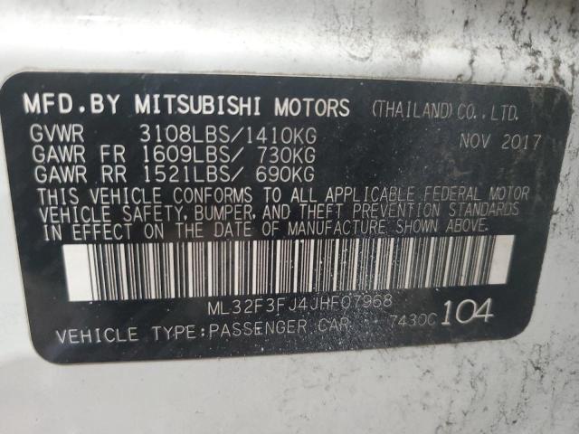 2018 Mitsubishi Mirage G4 Es VIN: ML32F3FJ4JHF07968 Lot: 54464294