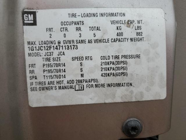 2004 Chevrolet Cavalier VIN: 1G1JC12F147113173 Lot: 54848134