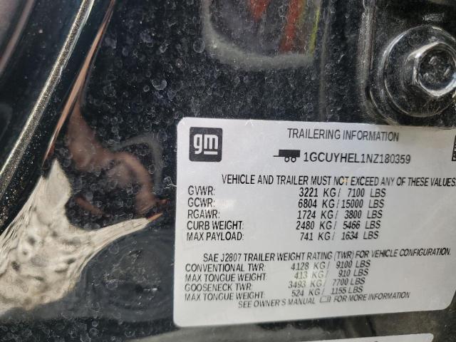 2022 Chevrolet Silverado Ltd K1500 High Country VIN: 1GCUYHEL1NZ180359 Lot: 56336784