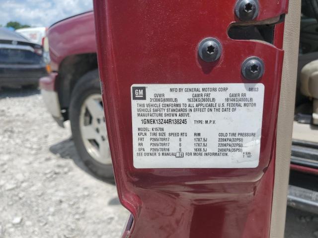 2004 Chevrolet Tahoe K1500 VIN: 1GNEK13Z44R138245 Lot: 56843964