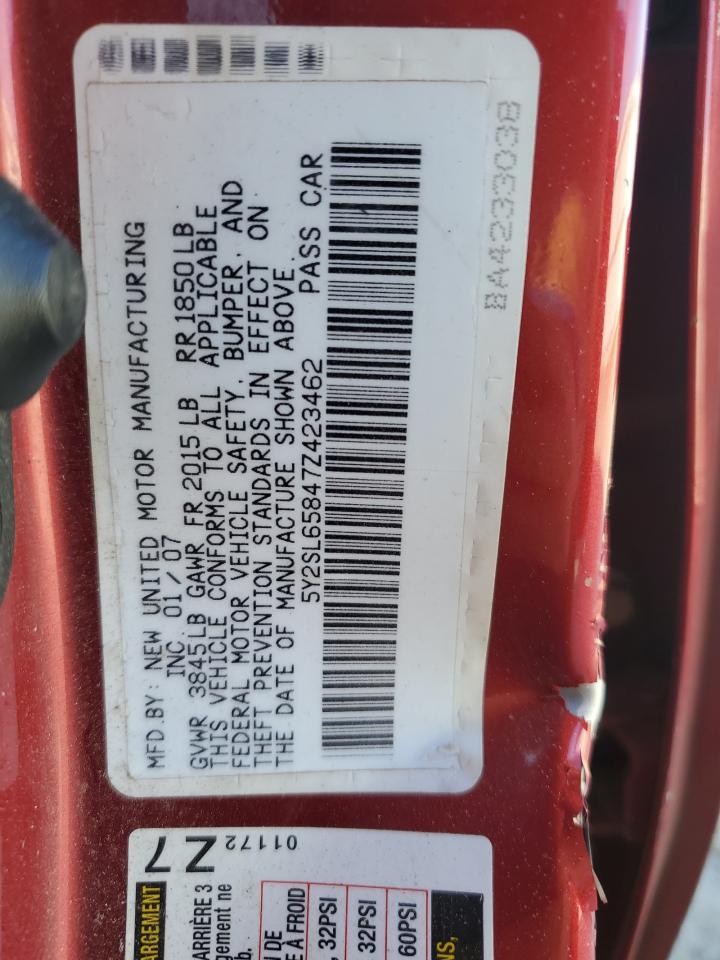 5Y2SL65847Z423462 2007 Pontiac Vibe