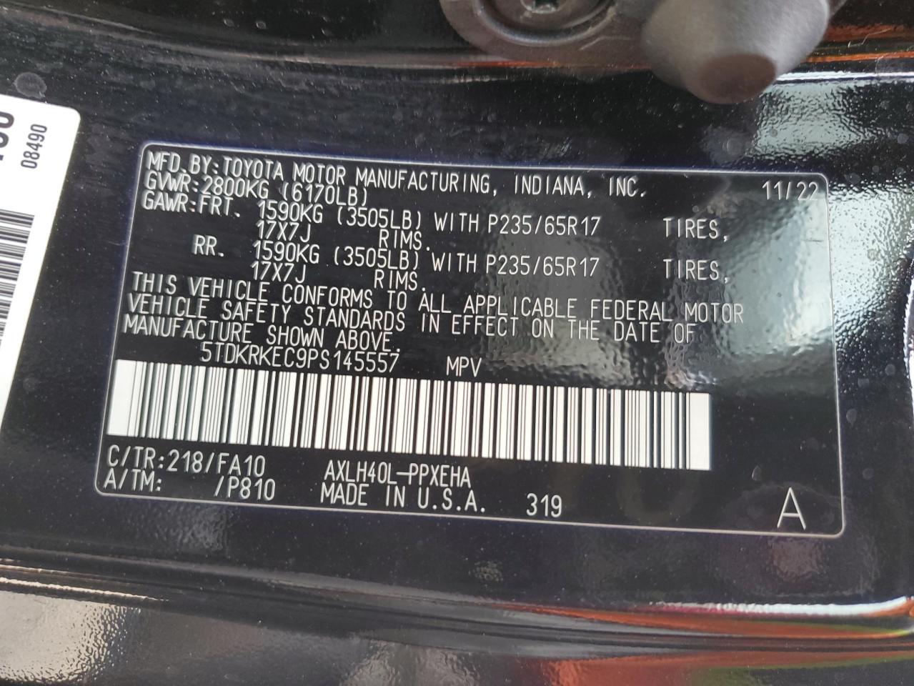 5TDKRKEC9PS145557 2023 Toyota Sienna Le