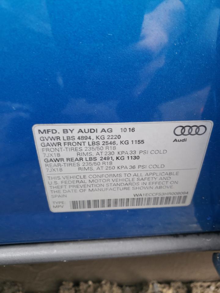 WA1ECCFS3HR008084 2017 Audi Q3 Premium