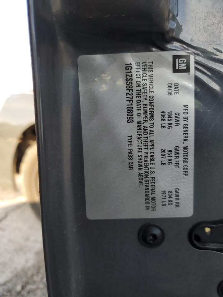 1G1ZS58F27F108093 2007 Chevrolet Malibu Ls