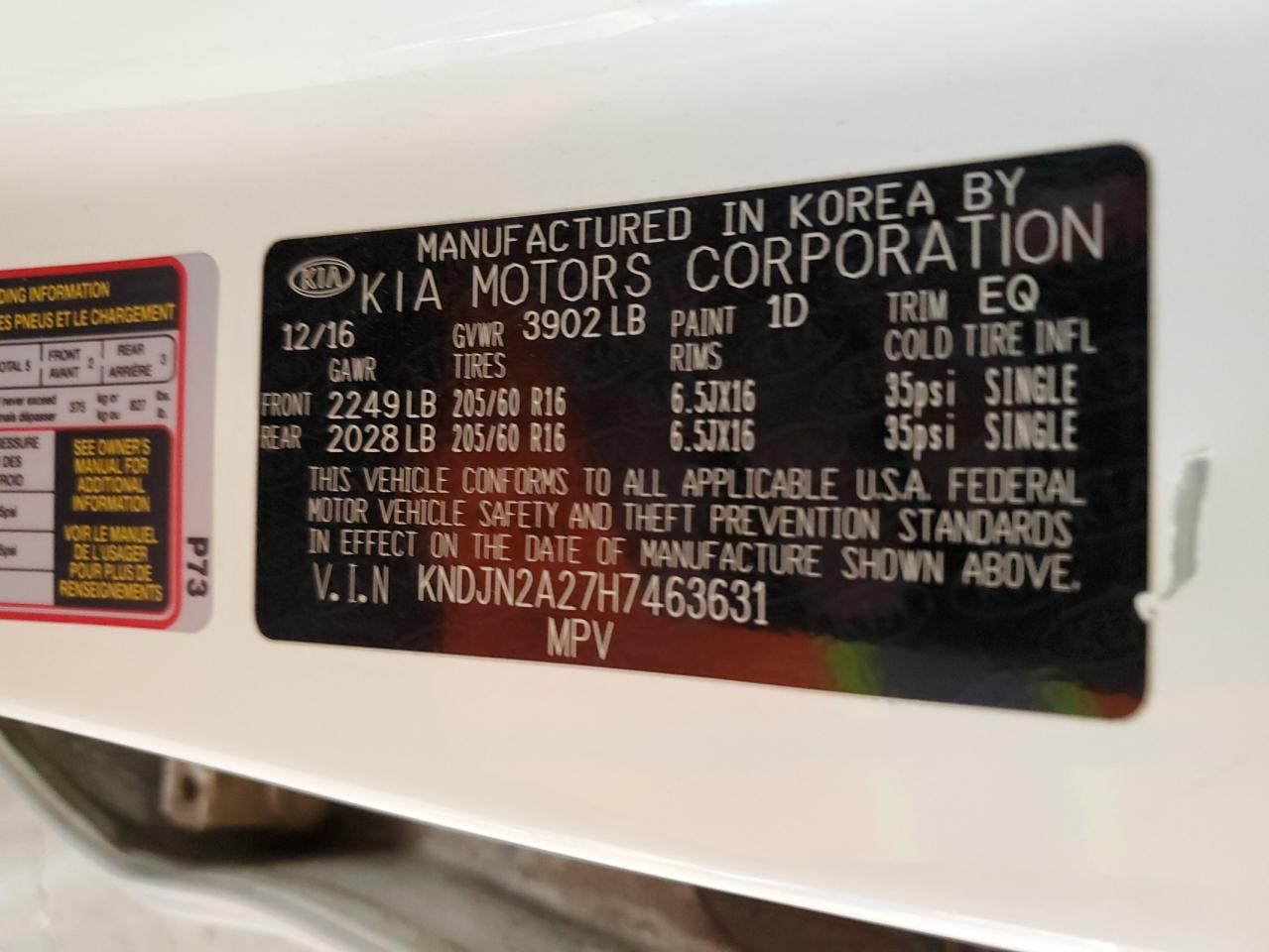 KNDJN2A27H7463631 2017 Kia Soul