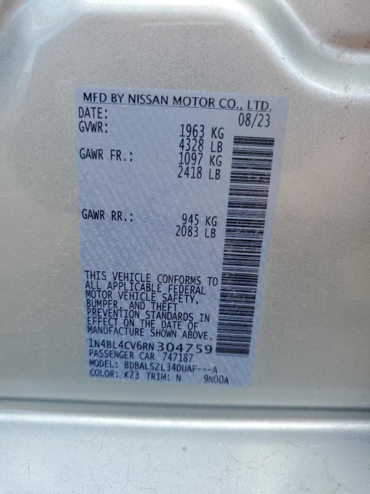 1N4BL4CV6RN304759 2024 Nissan Altima Sr