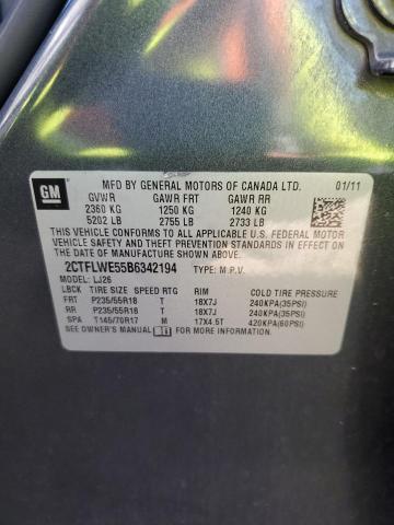 2011 GMC Terrain Slt VIN: 2CTFLWE55B6342194 Lot: 56414714