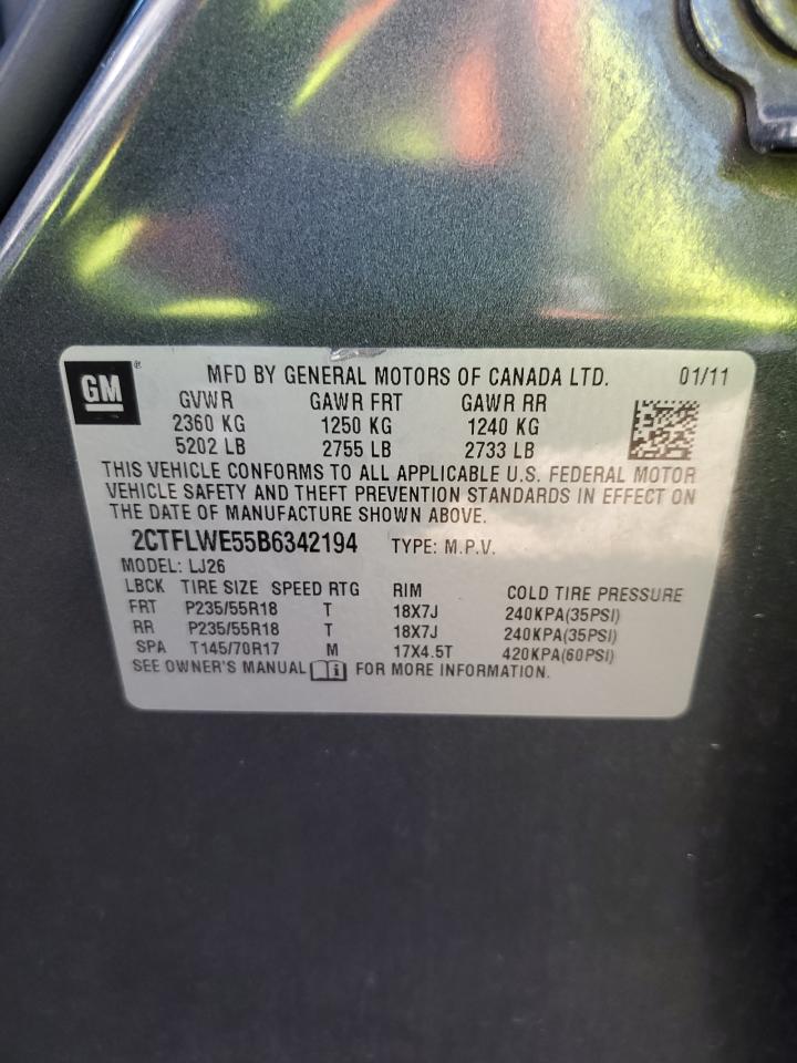 2CTFLWE55B6342194 2011 GMC Terrain Slt