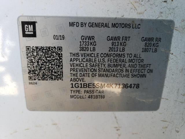 1G1BE5SM4K7136478 2019 CHEVROLET CRUZE
