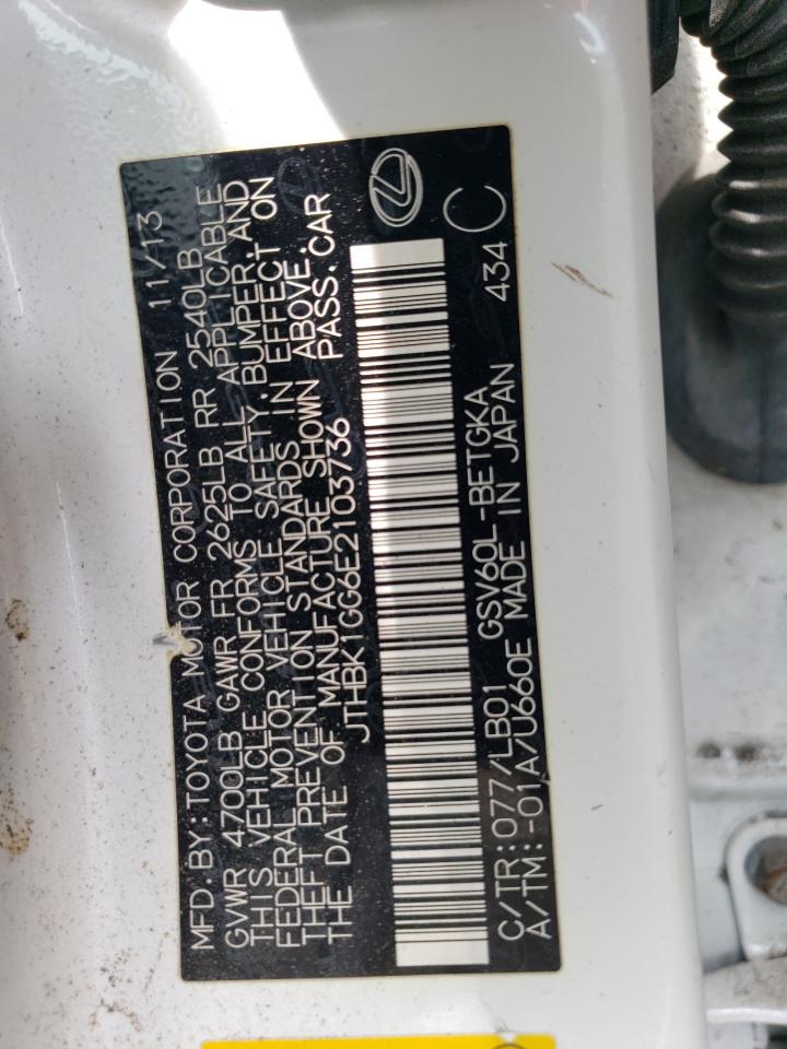 JTHBK1GG6E2103736 2014 Lexus Es 350