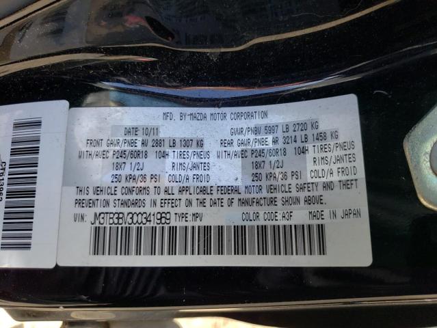 2012 Mazda Cx-9 VIN: JM3TB3BV3C0341969 Lot: 53520144