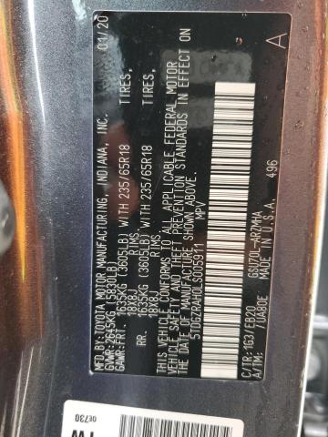 2020 Toyota Highlander Xle VIN: 5TDGZRAH0LS005911 Lot: 54545374