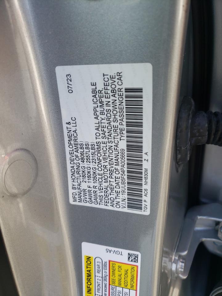 19UUB5F54PA005669 2023 Acura Tlx Tech A