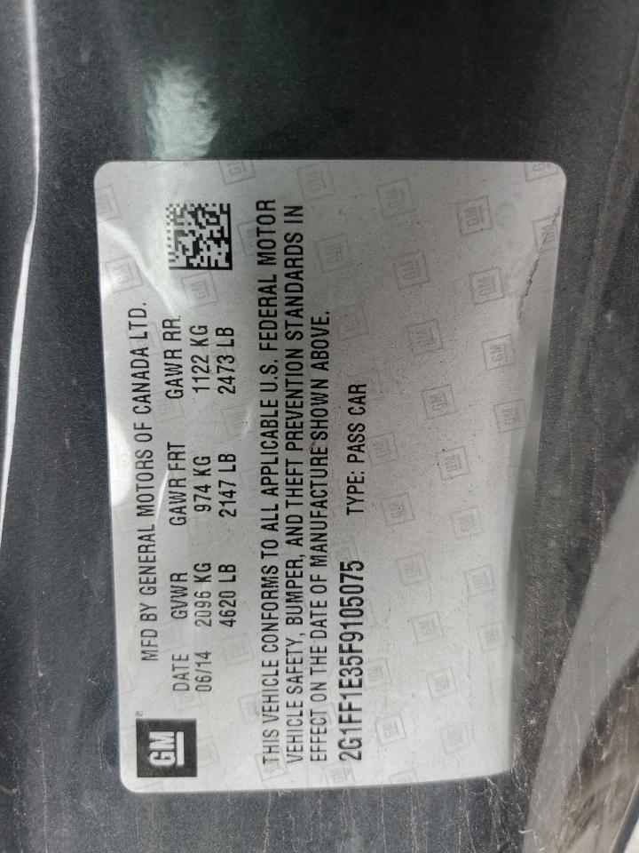 2G1FF1E35F9105075 2015 Chevrolet Camaro Lt