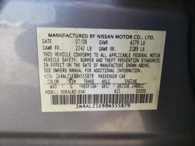 2008 Nissan Altima 2.5 VIN: 1N4AL21E88N555879 Lot: 52137874